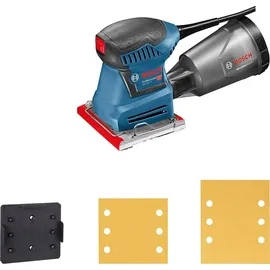 Bosch GSS 140-1 A ohne Akku + Staubbox inkl. Microfilter, 2x Schleifblatt, 1x Schleifplatte, Lochwerkzeug