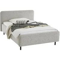 Meise Möbel Polsterbett in meliertem Webstoff ¦ beige ¦