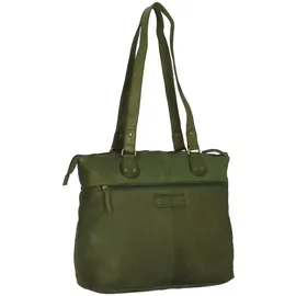 GREENLAND Femi & Nine Schultertasche Leder Grün