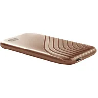 Western Digital WD My Passport 2TB Gold Portable SSD USB-C 2000GB externe SSD (2 TB) 1050 MB/S Lesegeschwindigkeit, 1000 MB/S Schreibgeschwindigkeit, USB 3.2 Gen 2 Type-C, NVMe SSD, AES-256 encryption