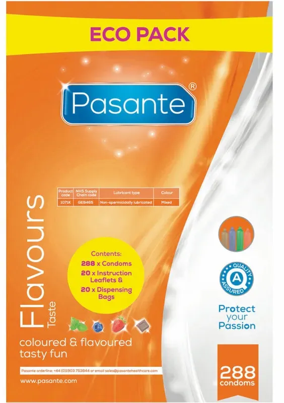 PASANTE - KONDOME ECO PACK AROMEN BEUTEL 288 EINHEITEN
