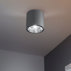 Spots Deckenleuchte Aufbauspot GU10 Deckenlampe skandinavisch grau, Wohnzimmer Treppenhaus Flur, 1x GU10 Fassung, DxH 12x11 cm