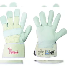 strongHand Handschuh CALCUTTA EN388 Gr.10,5 naturfarben Rindled.Doppelnaht gummierte Stulpe