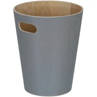 Relaxdays Papierkorb Holz, runder Mülleimer mit Griff, 7,5 L,
