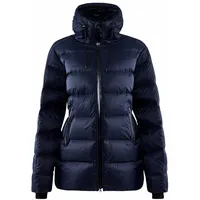 Craft ADV EXPLORE DOWN JACKET | Daunenjacke Damen XS | Blaze | Verstellbare Kapuze und hohem Kragen | Wasserabweisende Winterjacke Damen | Winddichter Daunenparka Damen