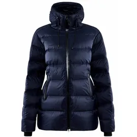 Craft ADV EXPLORE DOWN JACKET | Daunenjacke Damen XS | Blaze | Verstellbare Kapuze und hohem Kragen | Wasserabweisende Winterjacke Damen | Winddichter Daunenparka Damen