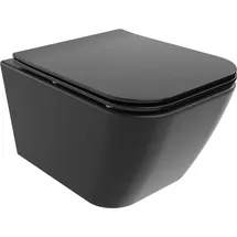 Mexen Madox WC-Becken mit WC-Sitz Schwarz Matt