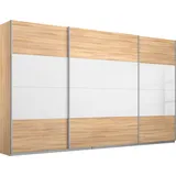 Rauch »Quadra Bestseller Schlafzimmerschrank in vielen Breiten«, Kleiderschrank Garderobenschrank Schrank mit Glaselementen (Korpus:Eiche, Glas:Weiß, Breite: 315cm/Höhe: 210cm, Basic-Ausstattung)