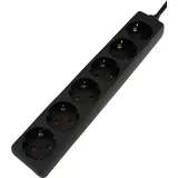 Unitec Steckdosenleiste 6-fach 1,4 m Schwarz