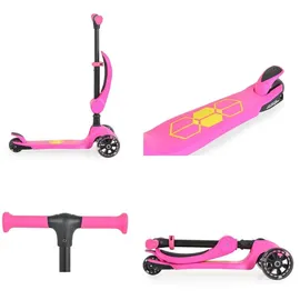 Moni Kinderroller 2 in 1 Lamborghini Laufrad, Lenkerhöhe verstellbar, klappbar pink
