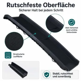 Wiltec Hunderampe 90 kg Schwarz 155 x 40 cm