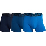 CR7 Herren 3-Pack Men's Cotton Trunk Badehose, Dark Blue, Navy, Light Blue, M