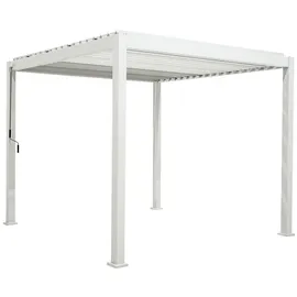 Green Spirit Mirador 3 x 4 m Weiß inkl. 1 Seitenteil Grau