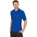 TRIGEMA Poloshirt TRIGEMA "TRIGEMA Poloshirt in Piqué-Qualität", Herren, Gr. S, blau (royal), 100% Baumwolle, Basic, Shirts
