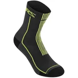 Alpinestars Unisex Sommer 15 Socken, Schwarz/Acid Yellow, Small