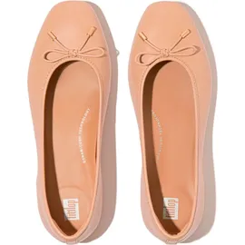 FitFlop Delicato Ballerinas aus weichem Leder mit Schleife Schuh, Beige (Classic Beige), 39 EU