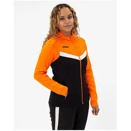 Jako Iconic Trainingsjacke mit Kapuze Damen 807 schwarz/neonorange 44