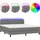 vidaXL Boxspringbett mit Matratze & LED Dunkelgrau 180x200 cm Stoff