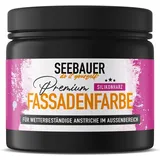 SEEBAUER diy Silikonharz-Fassadenfarbe Schwarz 300ML für Außen (No. 100 Black Pearl) Selbstreinigende Fassadenfarbe mit Lotuseffekt - Geeignet für Putz, Mauerwerk und Beton