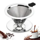 katmerio Kaffeefilter,Kaffeefilter Edelstahl,Wiederverwendbarer Kaffeetropfer,Kaffee Filteraufsatz für Manuelle Produktion Kaffeezubereitung Verwendet,Papierloser Kaffeefilter ideal für Filterkaffee