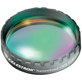 Celestron 93623 Narrowband Oxygen III 1.25" Filter - Isolates Oxygen Lines Emitted by Planetary and Emission Nebulae, Eliminates Un-Natural Coloured Halos Surrounding Bright Stars, Black
