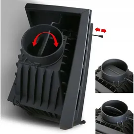 Kratki Rechter Kamin-Einsatz KRATKI SIMPLE 8kW Schließset - Schwarz