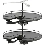 Vauth-Sagel Vauth Sagel Cor Spin Karussell Eckschrank Drehbeschlag inklusive Tablare für Kb 800mm, Stahl verzinkt / Holz lava