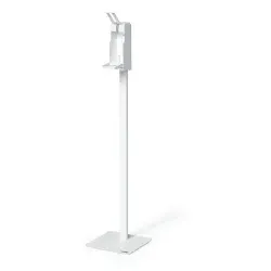 DURABLE mobiler Desinfektionsmittelspender 589102 , Material: Stahlblech, pulverbeschichtet, weiß
