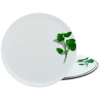 Creatable Pizzatellerset, Grün, Keramik, 4-teilig, Essen & Trinken, Geschirr, Teller, Pizzateller