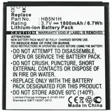 AccuCell Akku passend für Huawei Ascend, Phoenix, HB5N1, HB5N1H 1800mAh