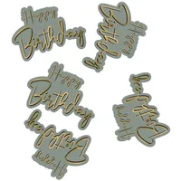 Folat Konfetti Happy Birthday 45 St. Gold/Grau