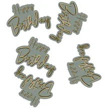 Folat Konfetti Happy Birthday 45 St. Gold/Grau