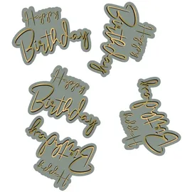 Folat Konfetti Happy Birthday 45 St. Gold/Grau