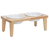 Designed By Lotte Dinnerset Djeha - Hundefutter Napf - Holz - 40x21x14,8