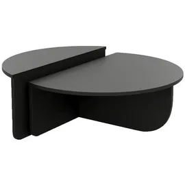 vente-unique Couchtisch Schwarz Holz 90 x 30 cm