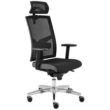 VENDA Drehstuhl Textil Schwarz