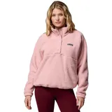Columbia Damen Jasper Ridge Pebbled Fleece Half Snap, Fleece Pull Over, Eraser Pink, XS