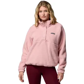 Columbia Damen Jasper Ridge Pebbled Fleece Half Snap, Fleece Pull Over, Eraser Pink, XS