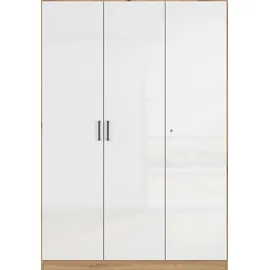 Rauch MINOSA Mehrzweckschrank 136 x 41 x 197 cm Eiche Artisan/Hochglanz Weiß/Graufmetallic