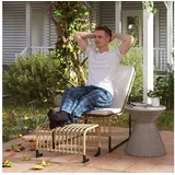 Outsunny Rattan Relaxsessel 93 x 93 x 80 cm weiß 1 St.