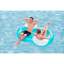 BESTWAY 2-Personen-Schwimmring Cool ComfortTM mit Rückenlehne 188 x 117 cm - Blau