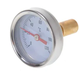 Aqbau Bimetallthermometer 0°C - 120°C inkl Tauchhülse 1/4 Zoll