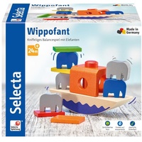 Selecta 62012 Wippofant, Stapelspielzeug aus Holz, 15, 5 cm