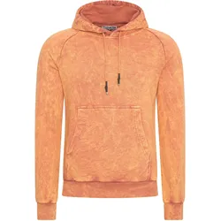 Kapuzensweatshirt RUSTY NEAL, Herren, Gr. XXL, orange, 100% Baumwolle, unifarben, casual, ohne Ausschnitt, Sweatshirts, in verwaschenem Design