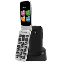 FEGA Seniorenhandy Klapphandy ohne Vertrag, 4G Mobiltelefon für Senioren mit Großen Tasten, Notruftaste (SOS), Tischladestation, 1300mAh Akku,Rentnerhandy,Flip Senior, Schwarz