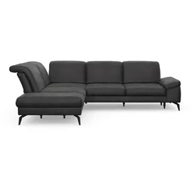 sit&more Ecksofa SIT & MORE "Cabana L-Form", grau, B:303cm H:84cm T:244cm, 100% Polyester, Sofas, Ecksofa, Ottomane, wahlweise mit Sitztiefen-,Armlehnen- und Kopfteilfunktion