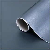 d-c-fix Möbel-Klebefolie Metallic Platino Stahlgrau, 67,5 cm x 2 m – abwaschbare und selbstklebende Deko-Folie für Küche, Schrank, Tisch & Fensterbank – glänzend & langlebig