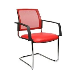 2 Topstar Besucherstühle BtoB 20 BB490A S01 rot Stoff
