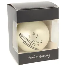 MUSIKBOUTIQUE Weihnachtsbaumkugel Weihnachtskugel mit Posaune-Druck (einzeln), verschiedene Farben - silberfarben