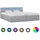 vidaXL Bett mit Bettkasten 180 x 200 cm Hellgrau